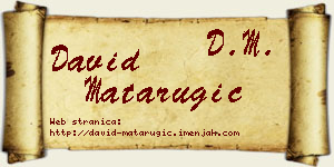 David Matarugić vizit kartica